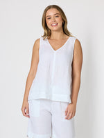 Tilly Linen Camisole - White