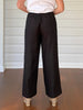 Luella Wide Leg Linen Pant - Black