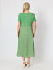 Le Marais Linen Midi Dress - Fern
