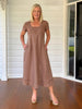 Le Marais Linen Midi Dress - Mocha