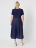 Le Marais Linen Midi Dress - Navy