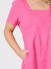 Le Marais Linen Midi Dress - Raspberry