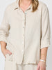 Milly Ruffle Hem Linen Shirt - Natural