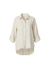 Milly Ruffle Hem Linen Shirt - Natural