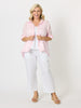 Milly Ruffle Hem Linen Shirt - Pale Pink