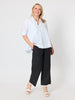 Milly Ruffle Hem Linen Shirt - White