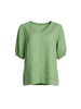 Anna V-neck Linen Top - Fern
