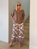 Anna V-neck Linen Top - Mocha