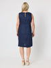 Amalfi Sleeveless Linen Dress - Navy