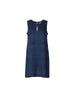 Amalfi Sleeveless Linen Dress - Navy
