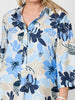 Amalfi Floral Rose Print Dress - Cornflower Multi