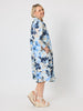 Amalfi Floral Rose Print Dress - Cornflower Multi