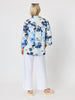 Amalfi Floral Rose Print Shirt - Cornflower Multi