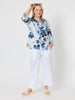 Amalfi Floral Rose Print Shirt - Cornflower Multi