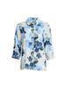 Amalfi Floral Rose Print Shirt - Cornflower Multi