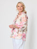 Amalfi Floral Rose Print Shirt - Pink/Multi