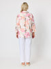 Amalfi Floral Rose Print Shirt - Pink/Multi