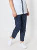 Tropez Slim Leg Print Pant - Navy White