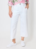 Hudson Wide Leg Crop Jean - White