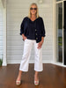 Hudson Wide Leg Crop Jean - White