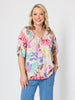 Desert Rose Floral Print Top - Pink Multi