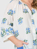 Florida Floral Embroidered Top - White Multi