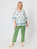 Florida Floral Embroidered Top - White Multi