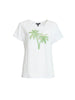 Oasis Palm Sequin T-shirt - White