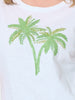 Oasis Palm Sequin T-shirt - White