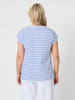 Dockside Stripe Stud Tee - Azure White