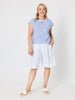 Dockside Stripe Stud Tee - Azure White