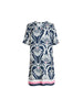 Riviera Print Dress - Navy/White