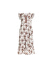 Tuscan Print Cotton Maxi Dress - Coffee Multi