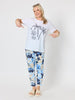 Amalfi Shell Beaded Cotton Tee - White/Navy