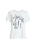 Amalfi Shell Beaded Cotton Tee - White/Navy