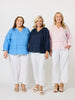 Kate Linen Top - Pale Pink