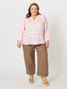 Kate Linen Top - Pale Pink