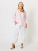 Kate Linen Top - Pale Pink