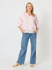 Kate Linen Top - Pale Pink