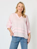 Kate Linen Top - Pale Pink