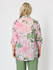 Desert Oasis Floral Print Sheer Shirt - Musk Multi
