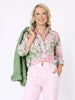 Desert Oasis Floral Print Sheer Shirt - Musk Multi
