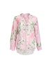 Desert Oasis Floral Print Sheer Shirt - Musk Multi