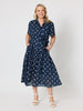 Riviera Spot Print Dress - Navy/White
