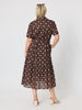 Riviera Spot Print Shirt Dress - Coffee White