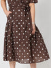 Riviera Spot Print Shirt Dress - Coffee White