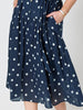 Riviera Spot Print Dress - Navy/White