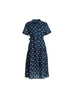Riviera Spot Print Dress - Navy/White