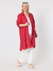 Riviera Cotton Broderie Dress - Rouge