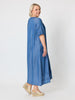 Oasis Embroidered Denim Dress - Denim